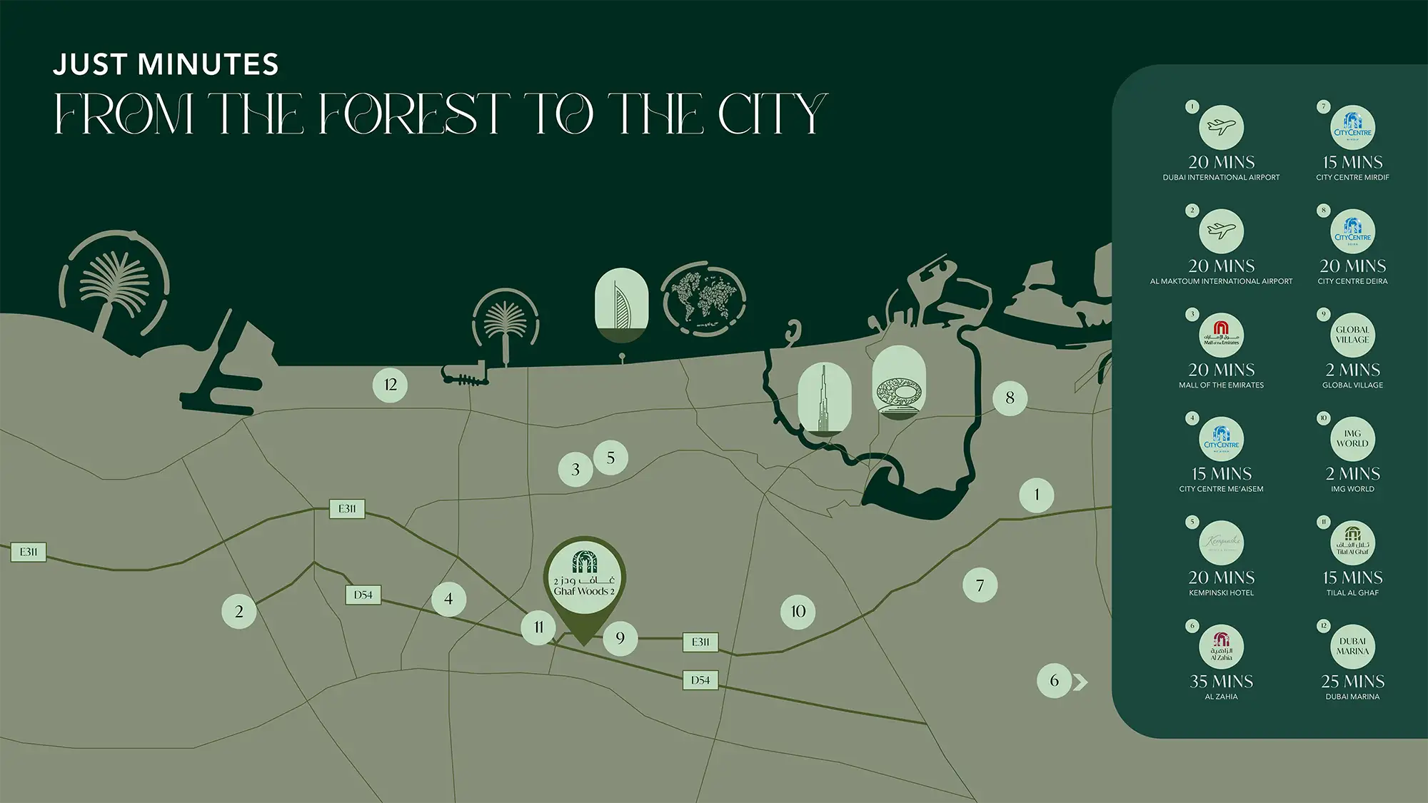 Ghaf Woods Phase 2 by Majid Al Futtaim location map