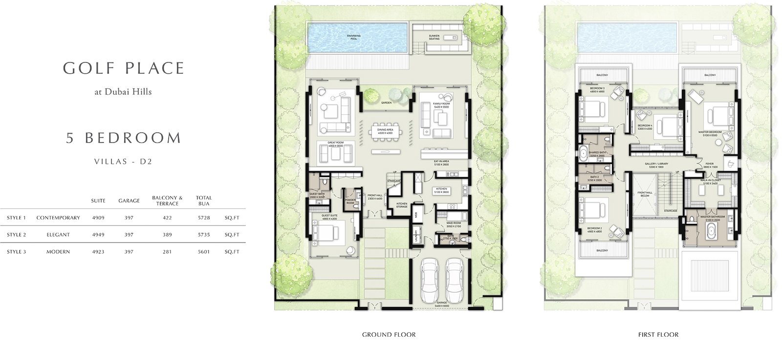 5 Bedroom floor plan
