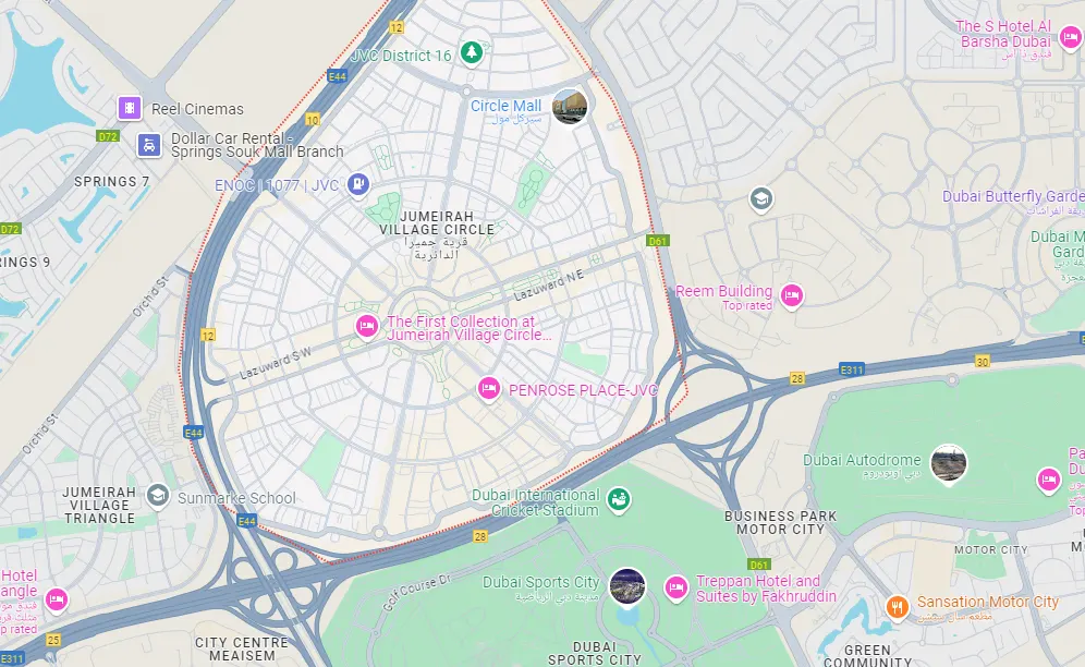 Havelock Heights at JVC location map