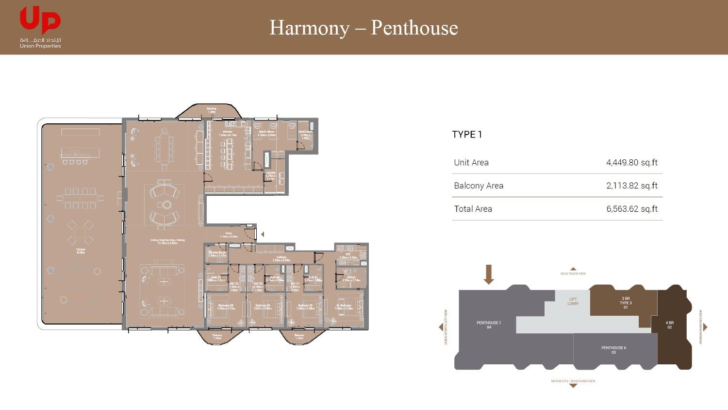 4 Bedrooms + Maid floor plan