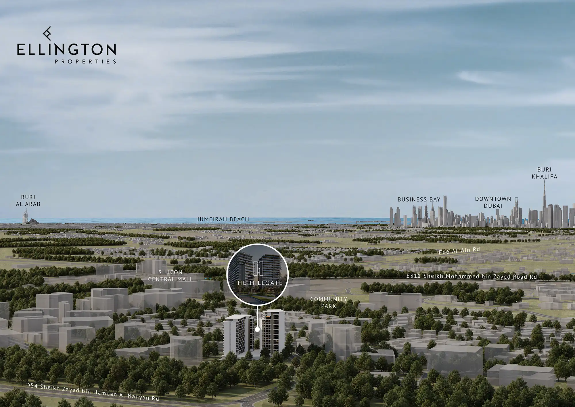 The Hillgate by Ellington location map