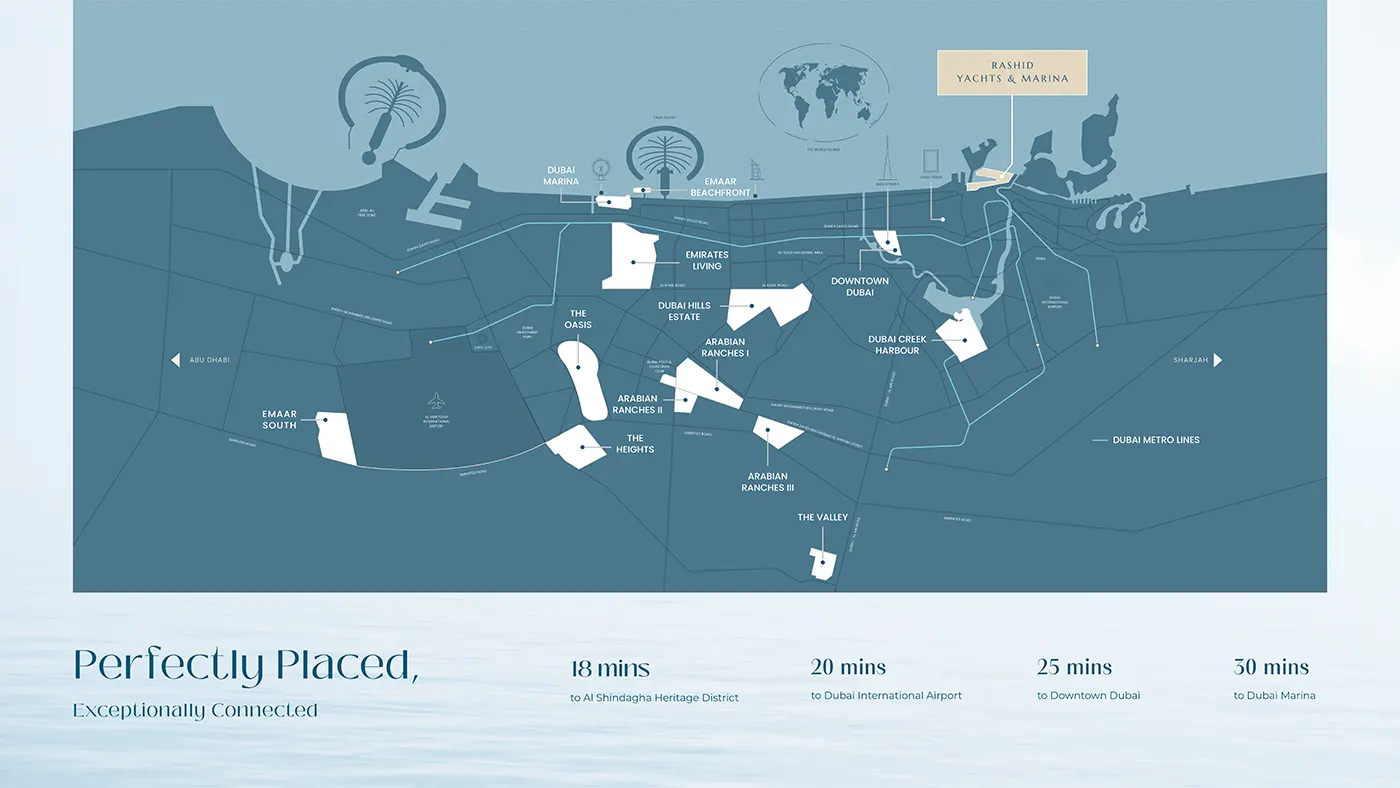 Emaar Marina Place Mina Rashid location map