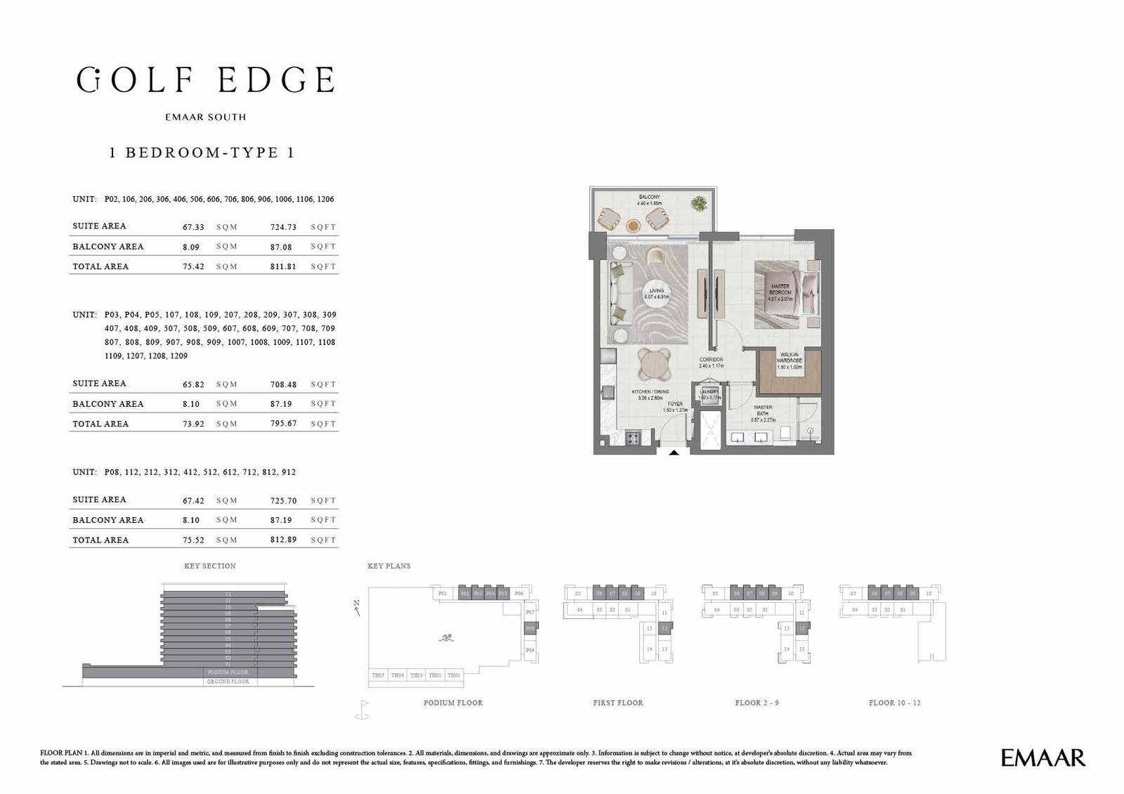 2 Bedrooms floor plan