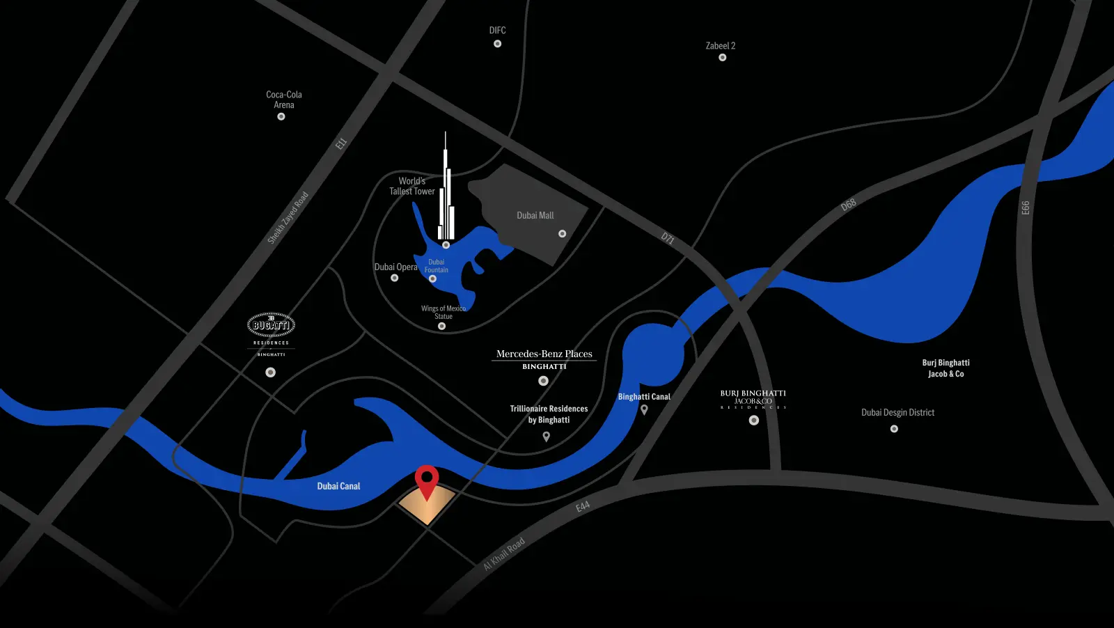 Binghatti Skyrise Phase 2 location map