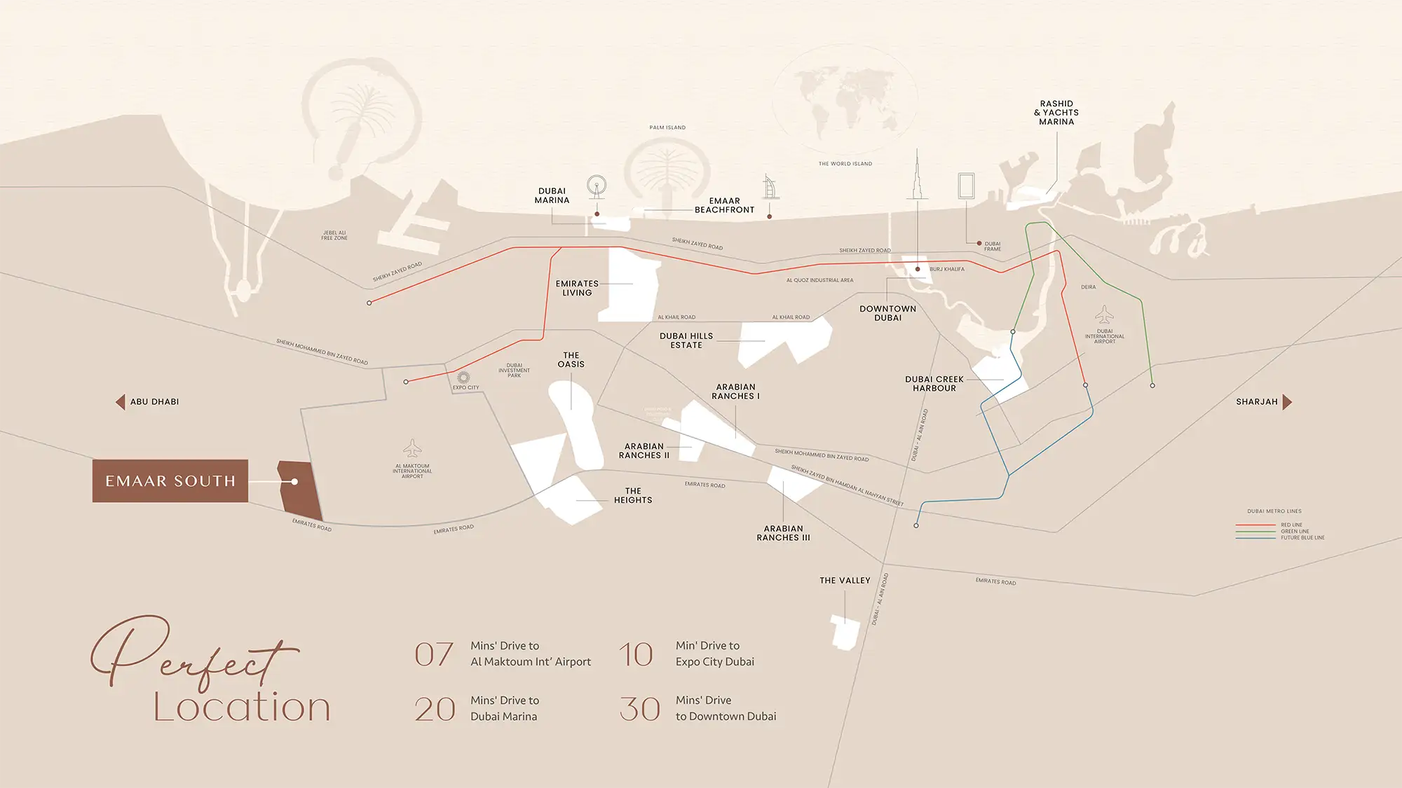 Greenville 2 at Emaar South location map