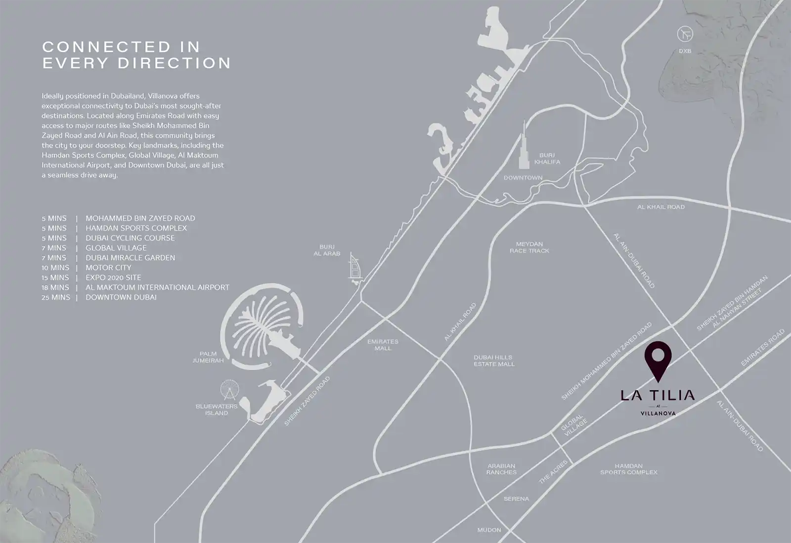 La Tilia at Villanova location map