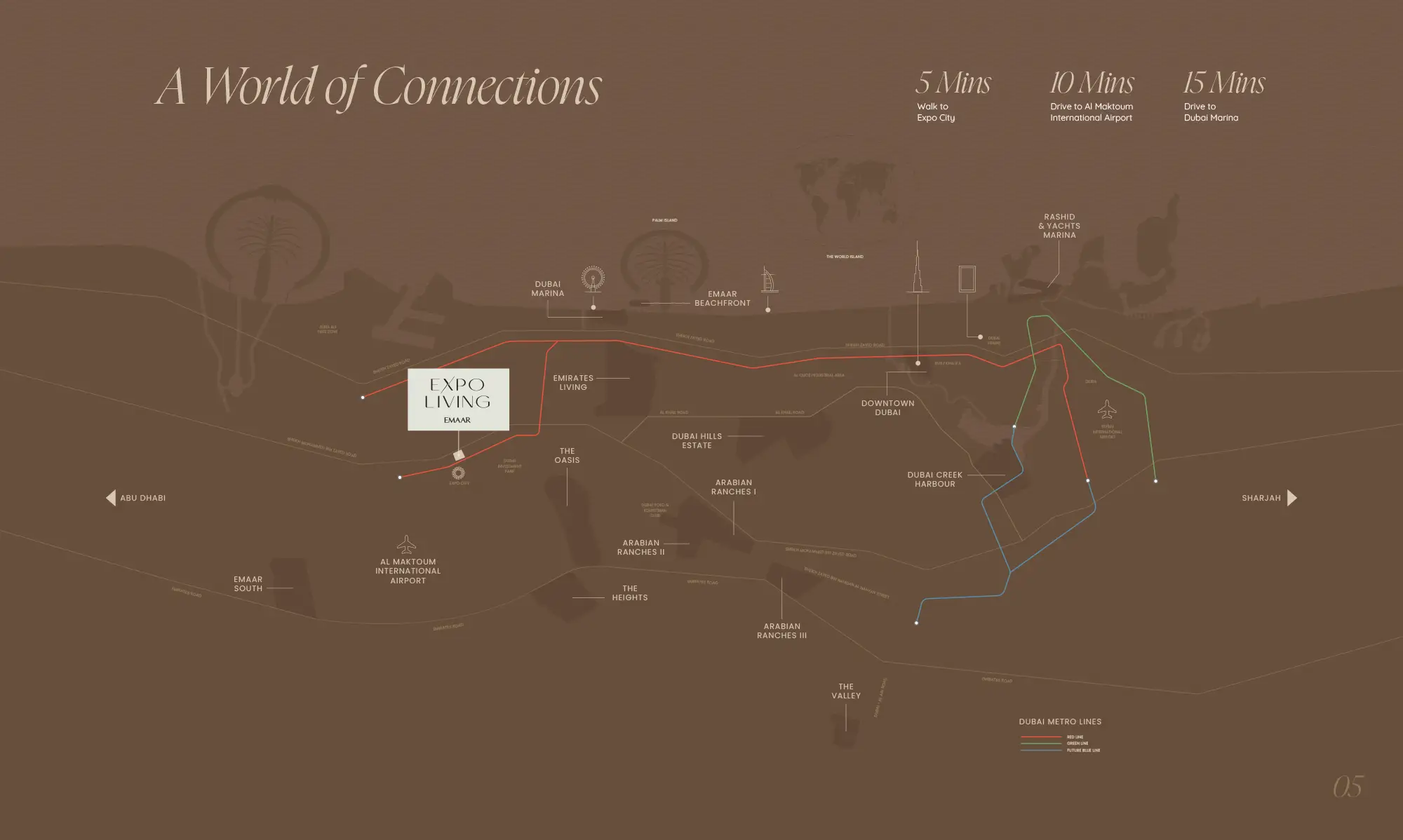 Emaar Terra Heights Expo Living location map