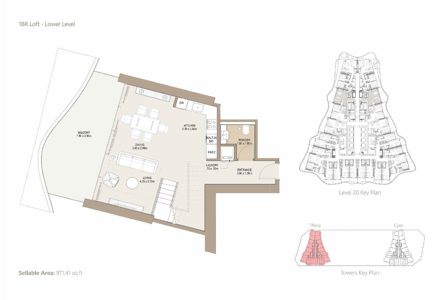 1 Bedroom floor plan