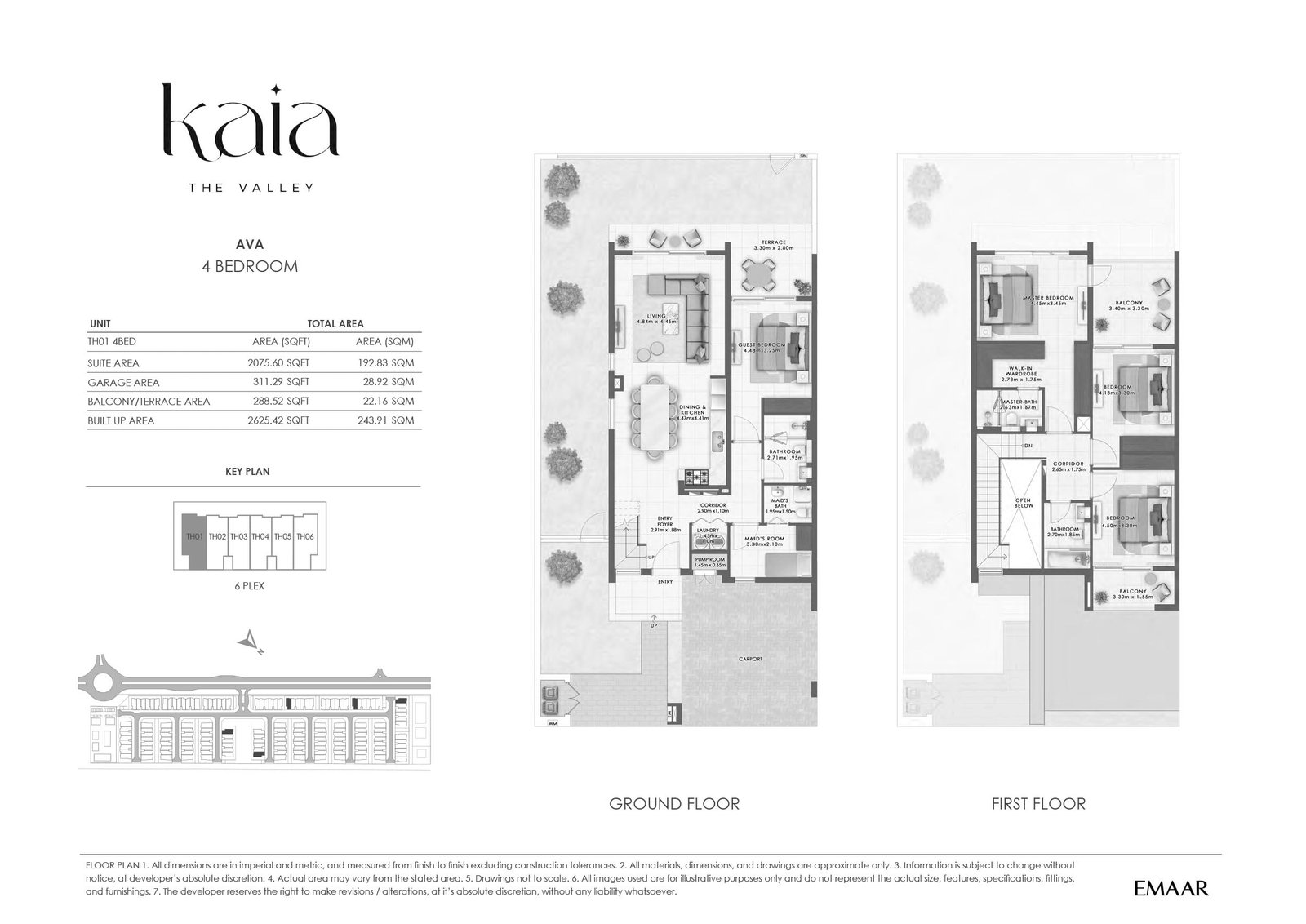 4 Bedrooms + Maid floor plan