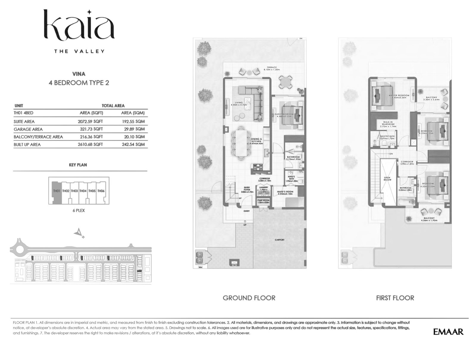 4 Bedrooms + Maid floor plan