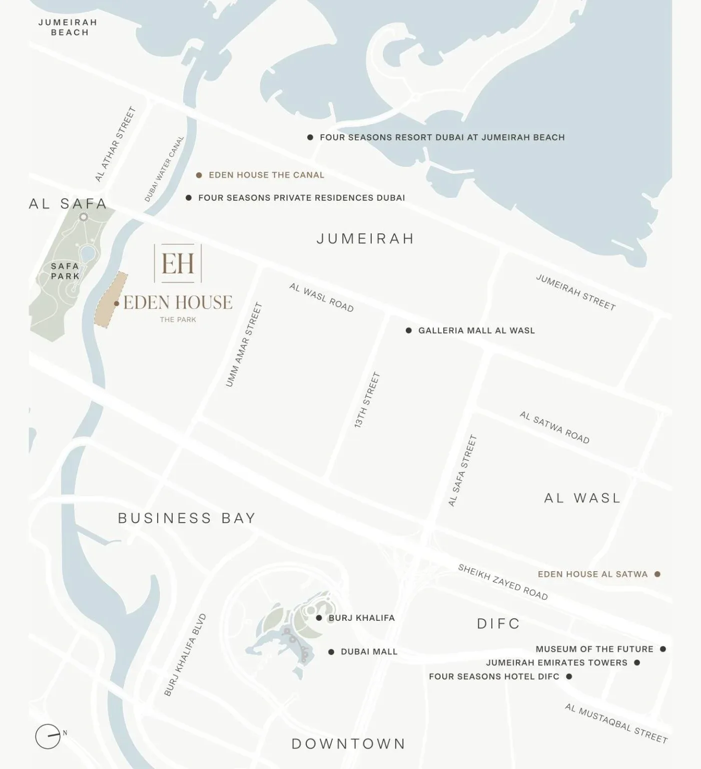 Eden House The Canal location map