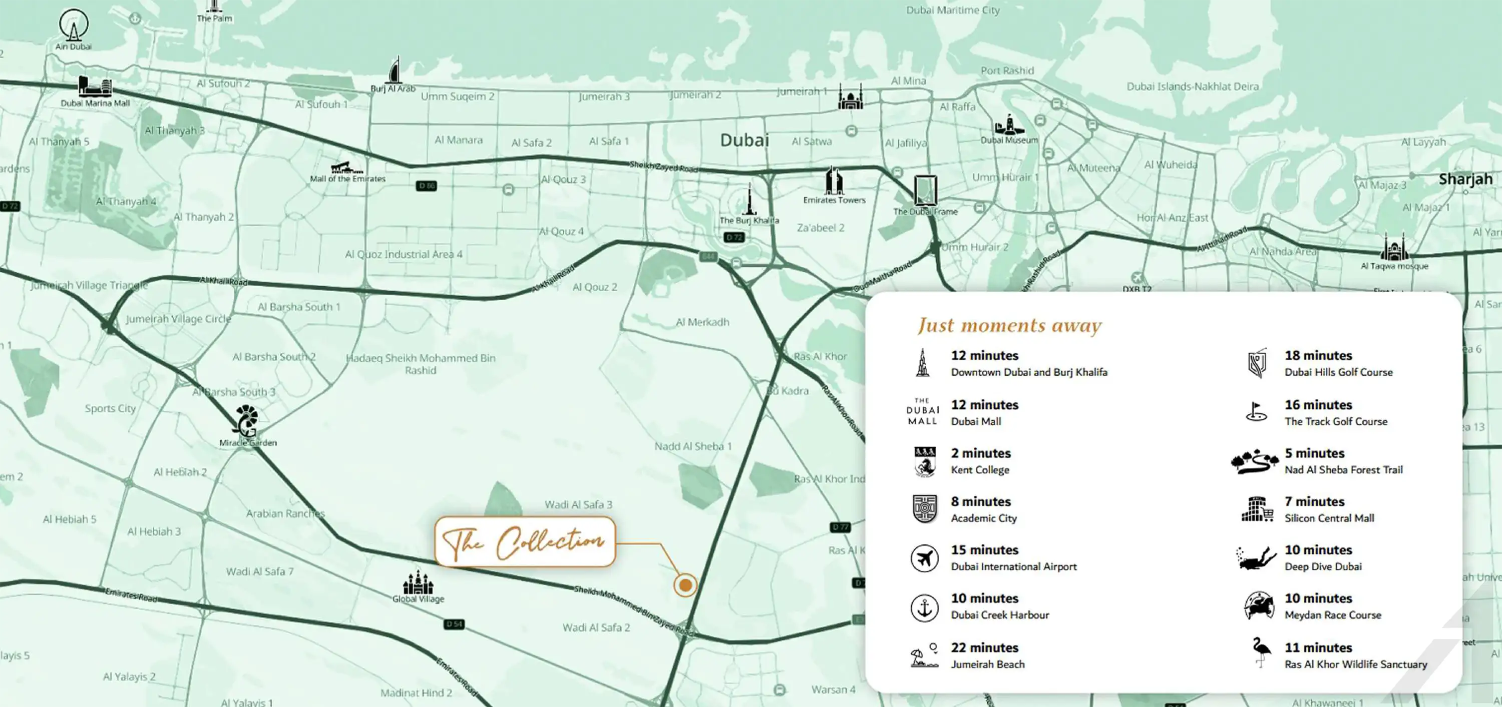 The Collection at MBR City location map