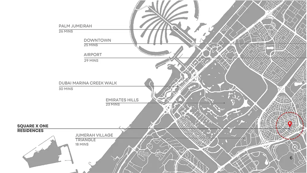 SquareX One at JVC location map
