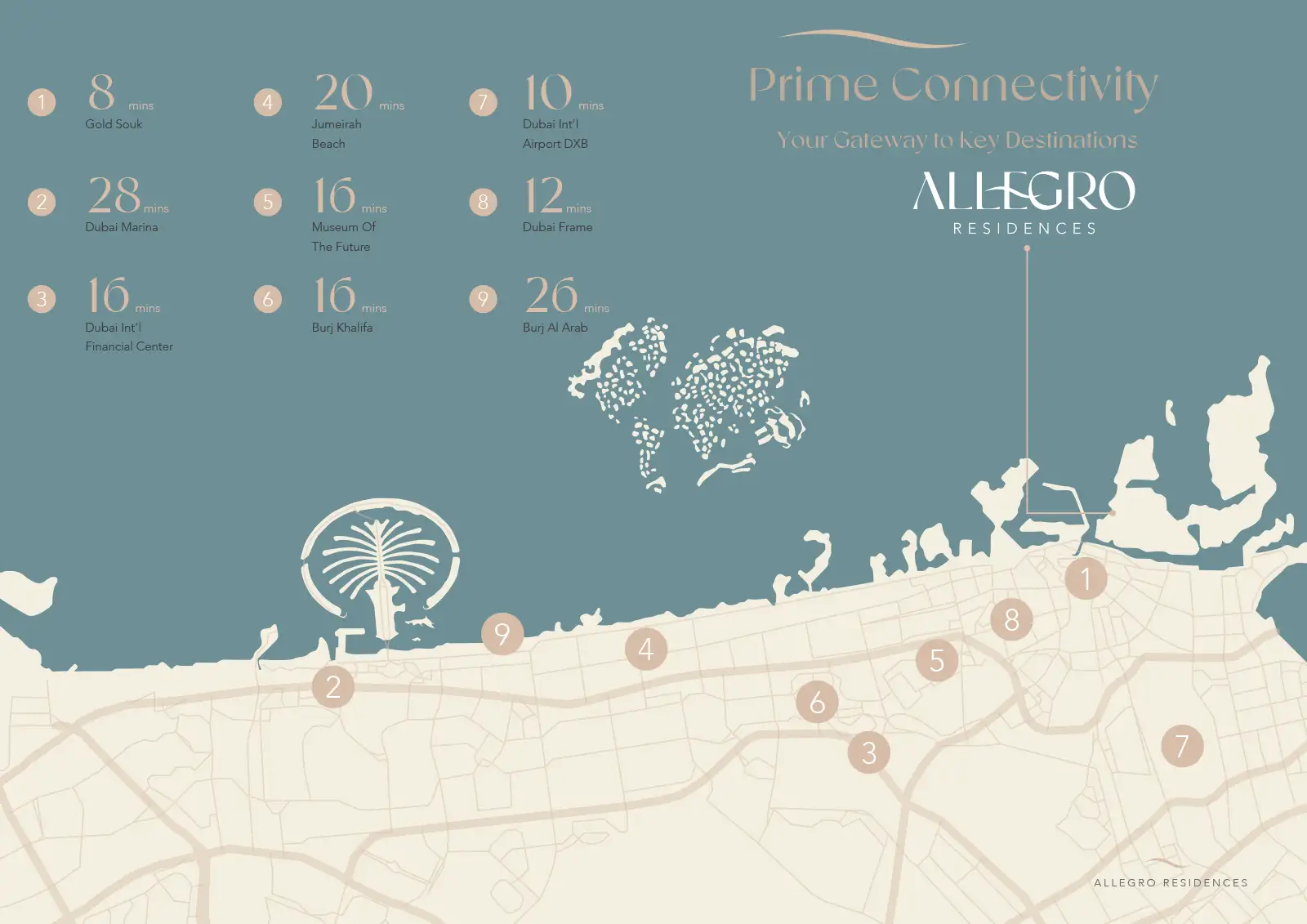 Allegro Residences at Dubai Islands location map