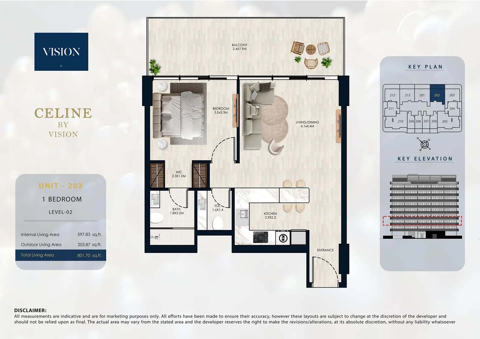 1 Bedroom floor plan