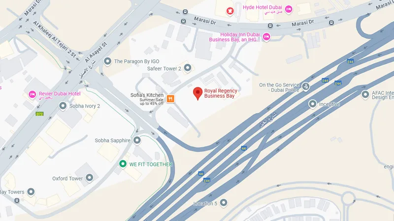 Royal Regency Suites at Business Bay location map