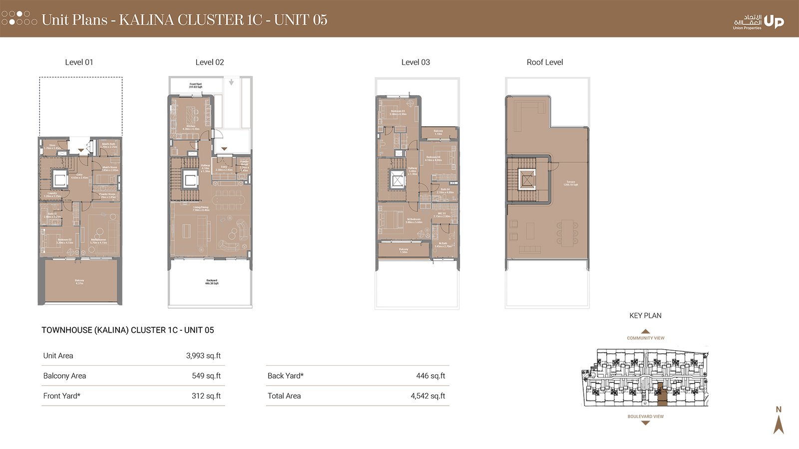 4 Bedrooms + Maid floor plan