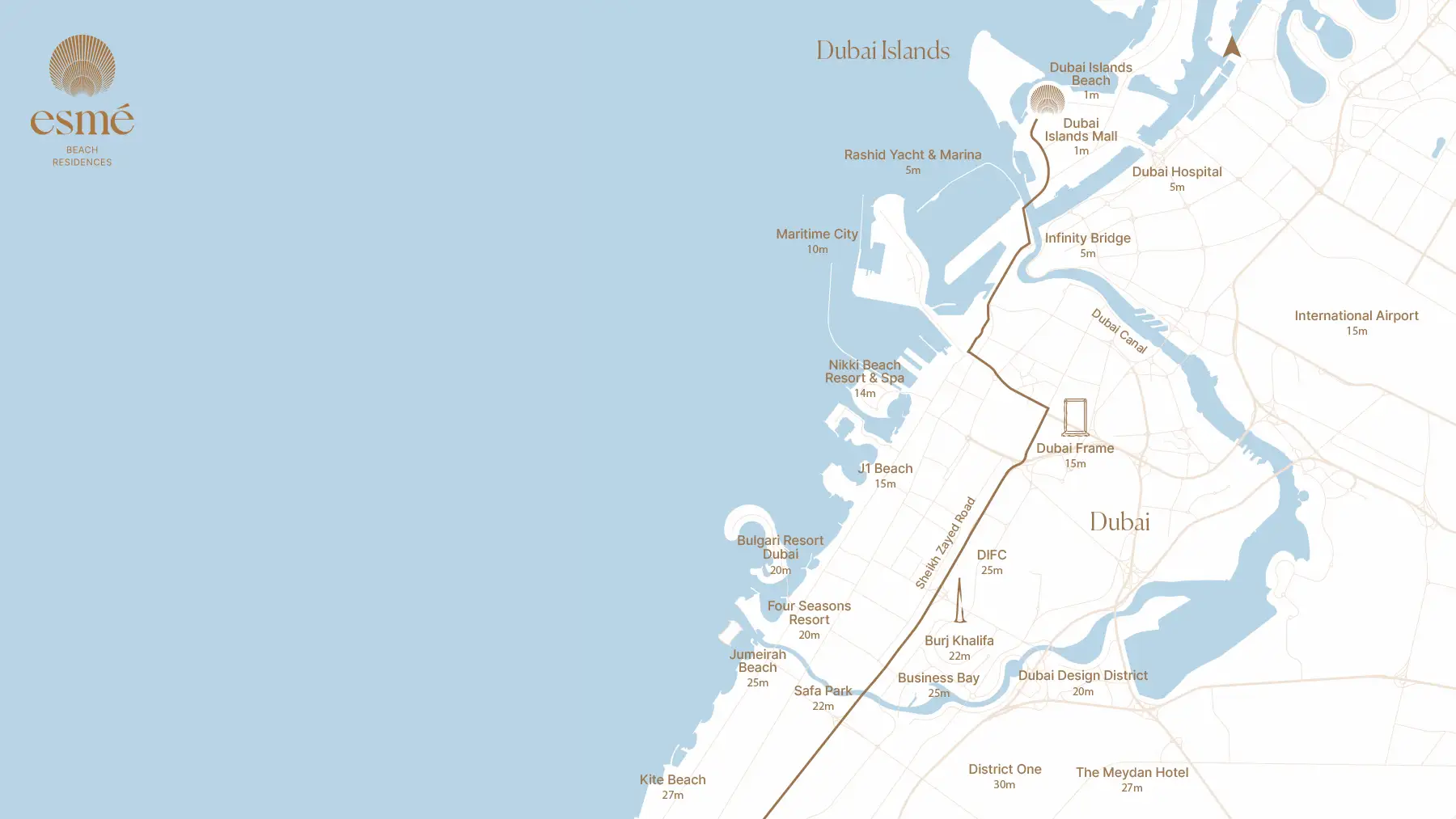 Esme Beach Residences location map