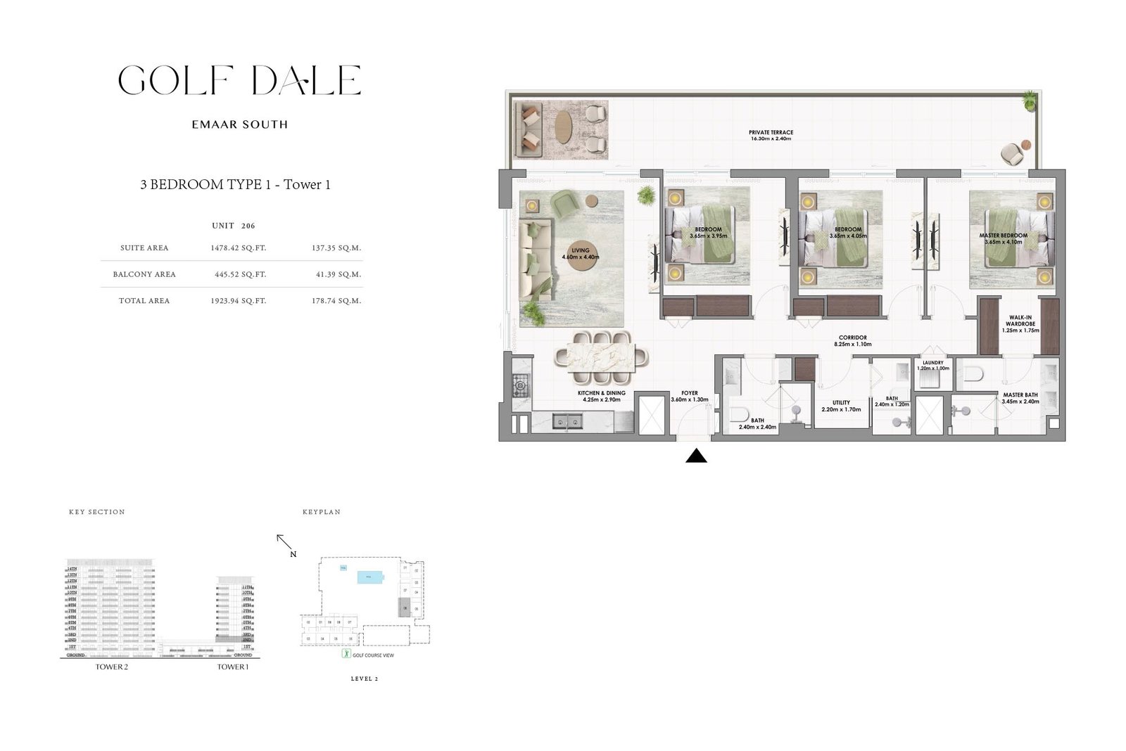 3 Bedrooms floor plan