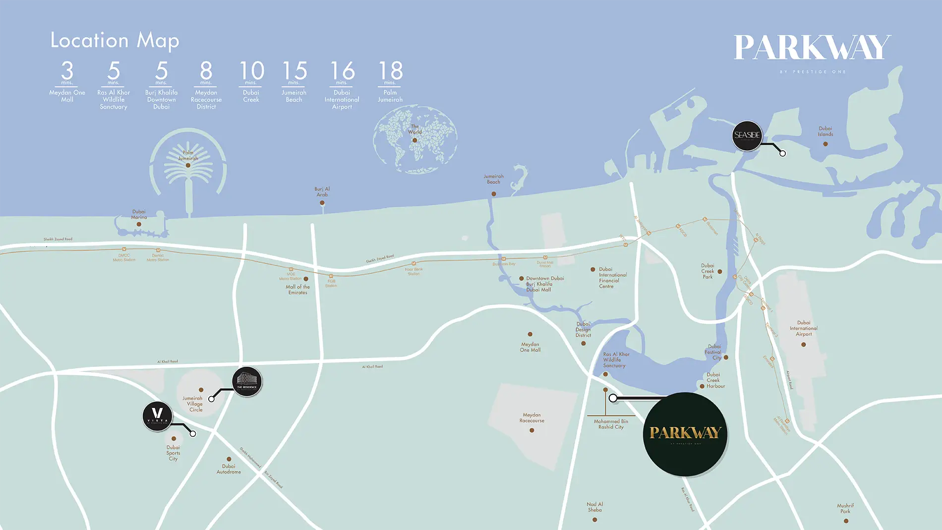 Parkway by Prestige One location map
