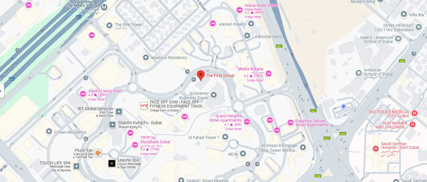 The First Collection at Dubai Studio City location map