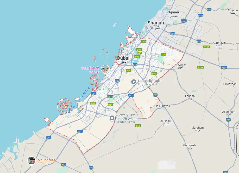 Brand Centro at Al Satwa location map