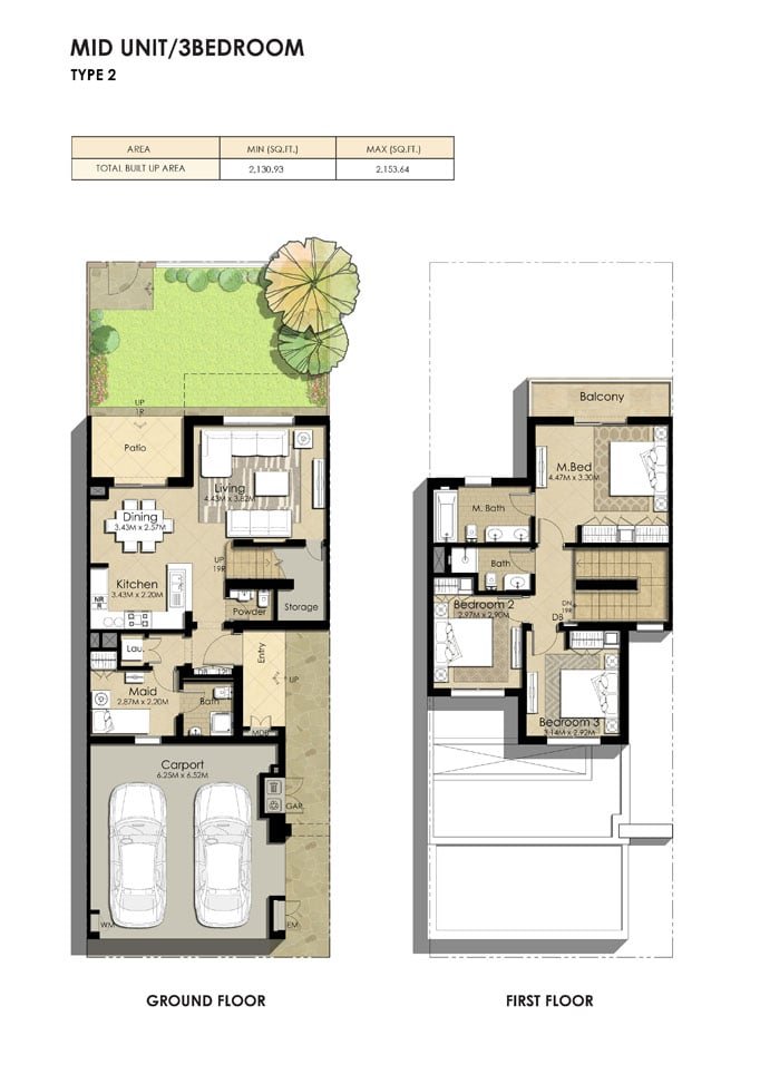 3 Bedrooms floor plan