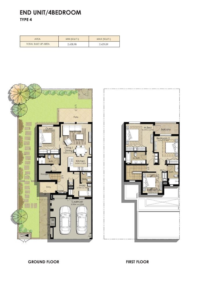 4 Bedroom floor plan