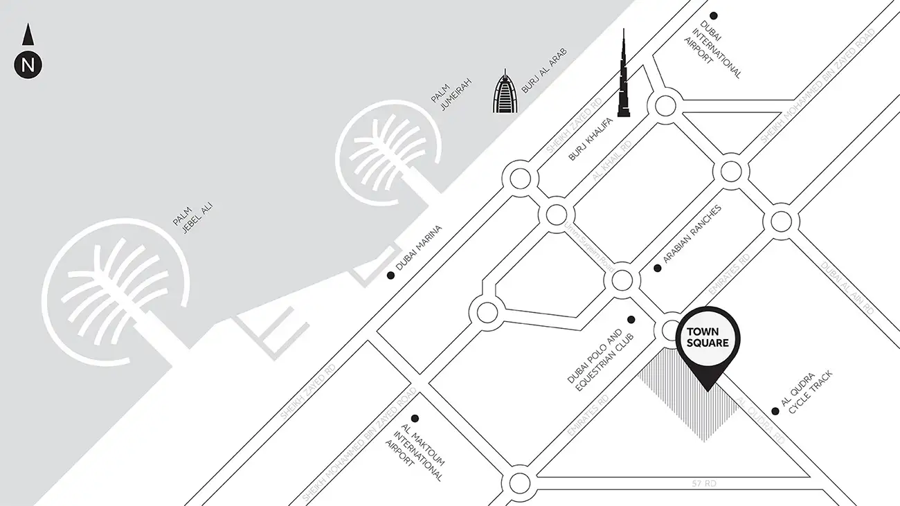 Naseem Townhouses location map