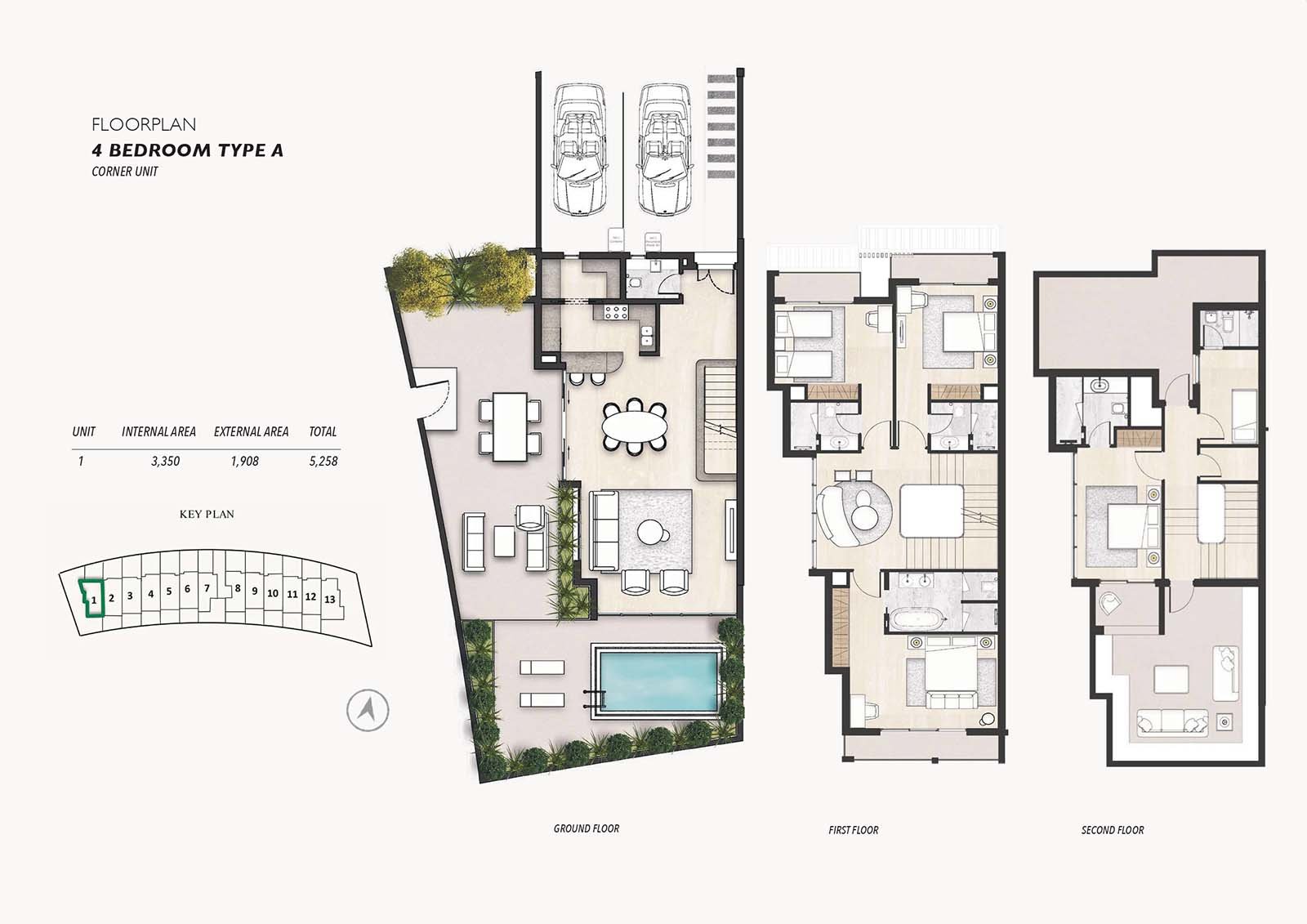 4 Bedroom + Pool floor plan
