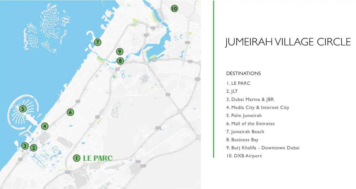Le Parc Homes 2 at JVC location map