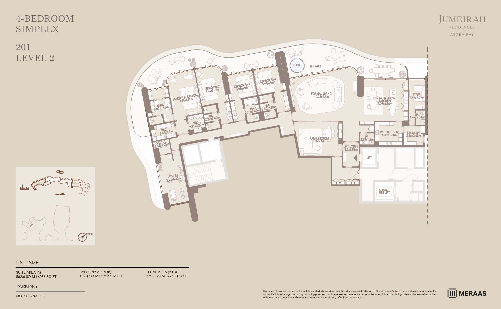 4 Bedroom + Pool floor plan