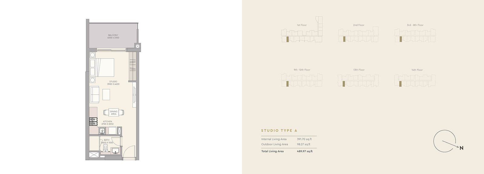 Studio floor plan