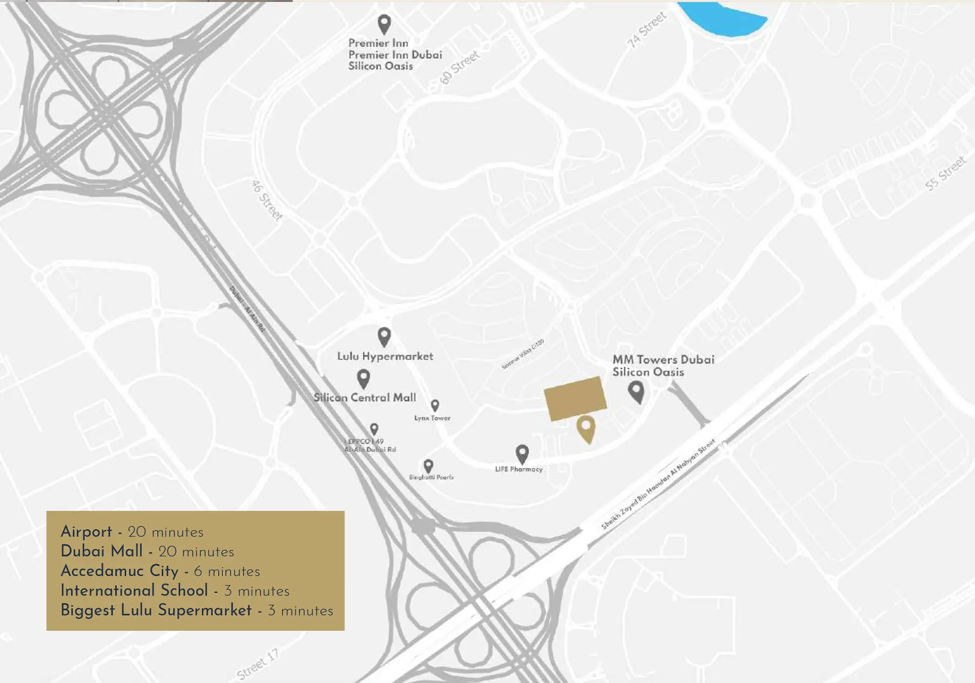 Aura Elite at Dubai Silicon Oasis location map