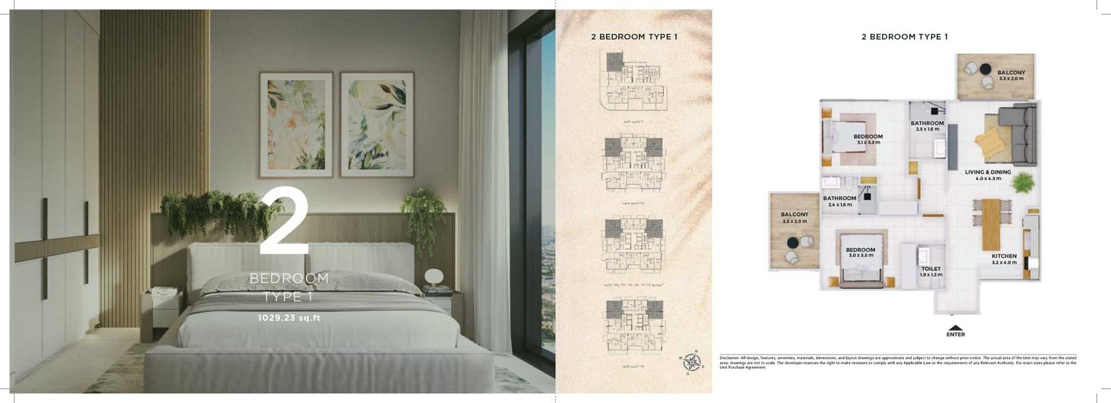 2 Bedroom floor plan