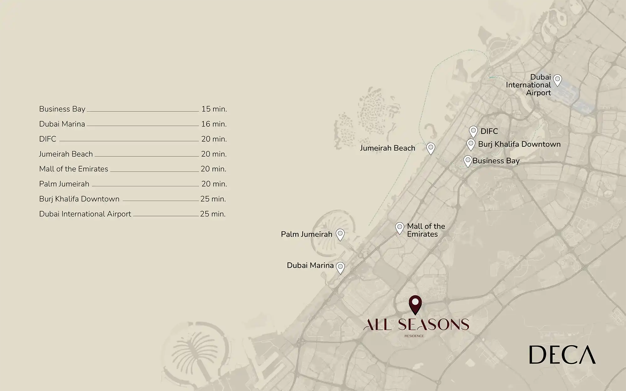 All Seasons Residence at Dubai Sports City location map