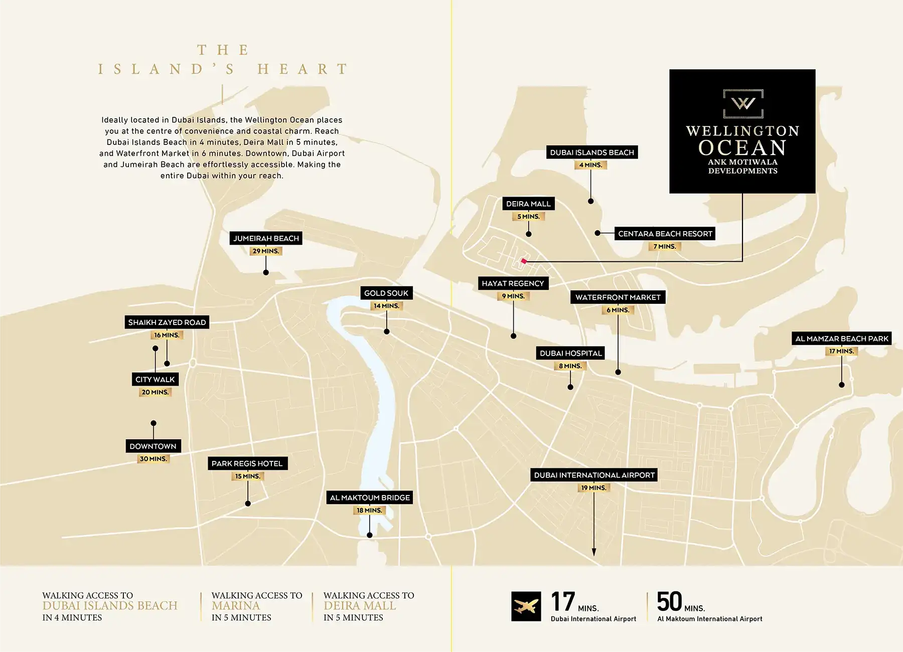 Wellington Ocean at Dubai Islands location map