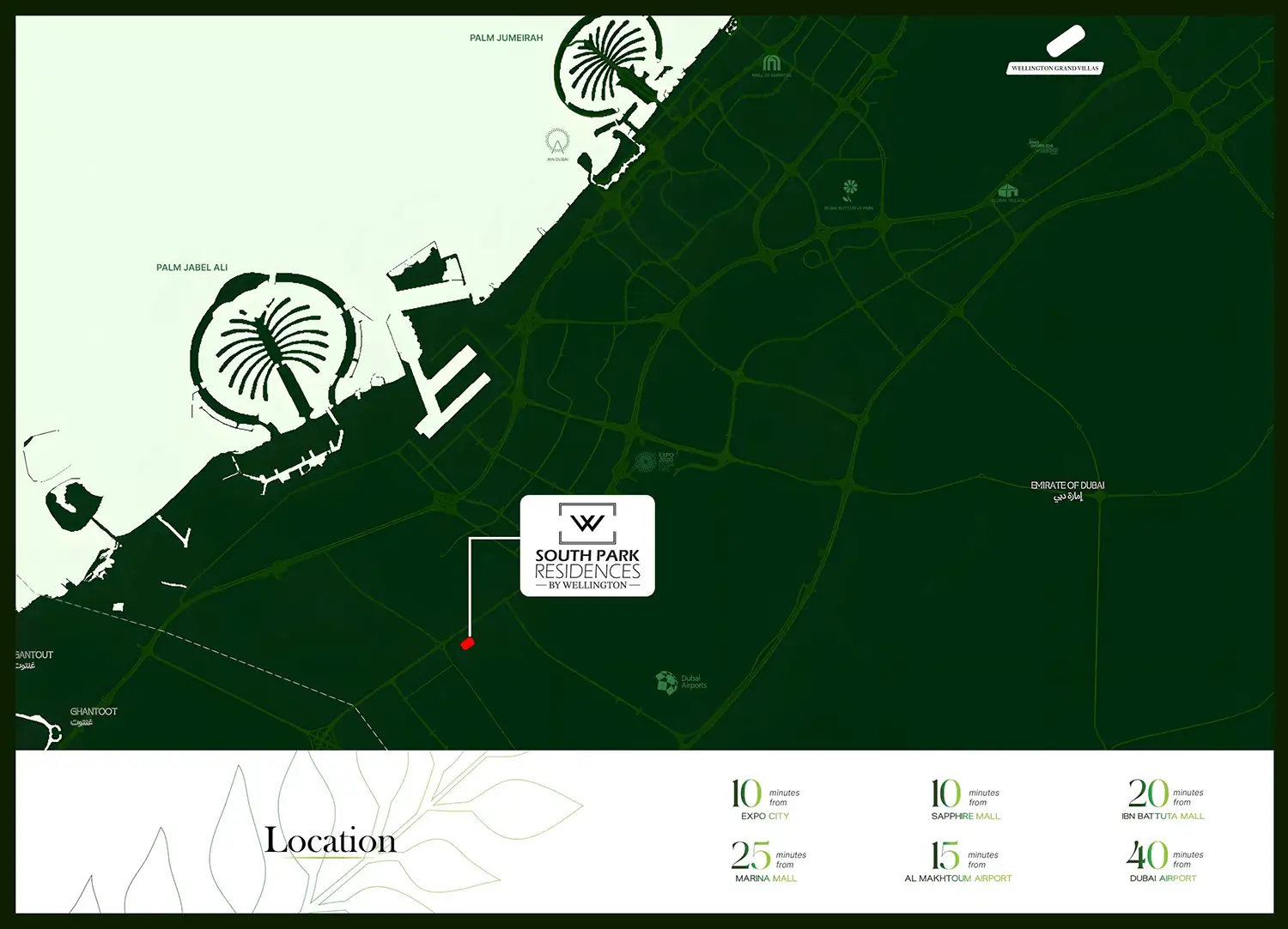 South Park Residences Dubai location map
