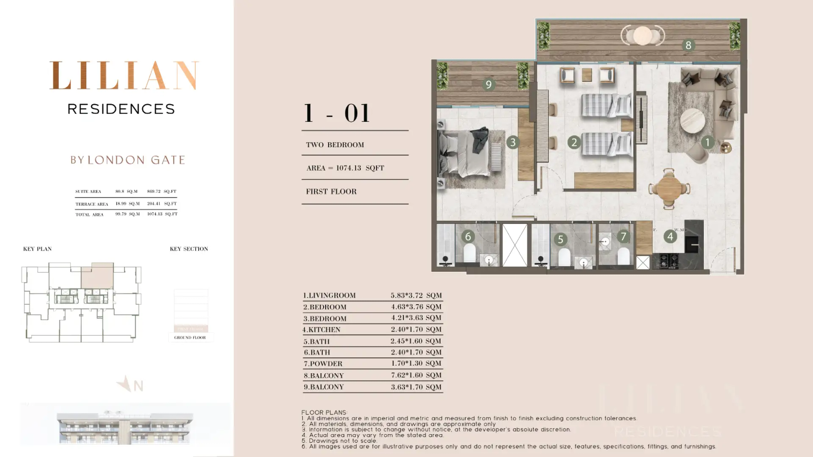 Lilian Residences at Dubai South floor plan