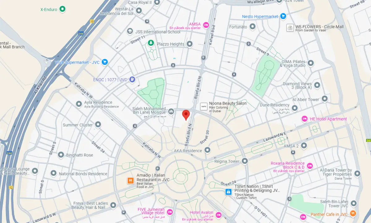 Maas Azurline Residences JVC location map