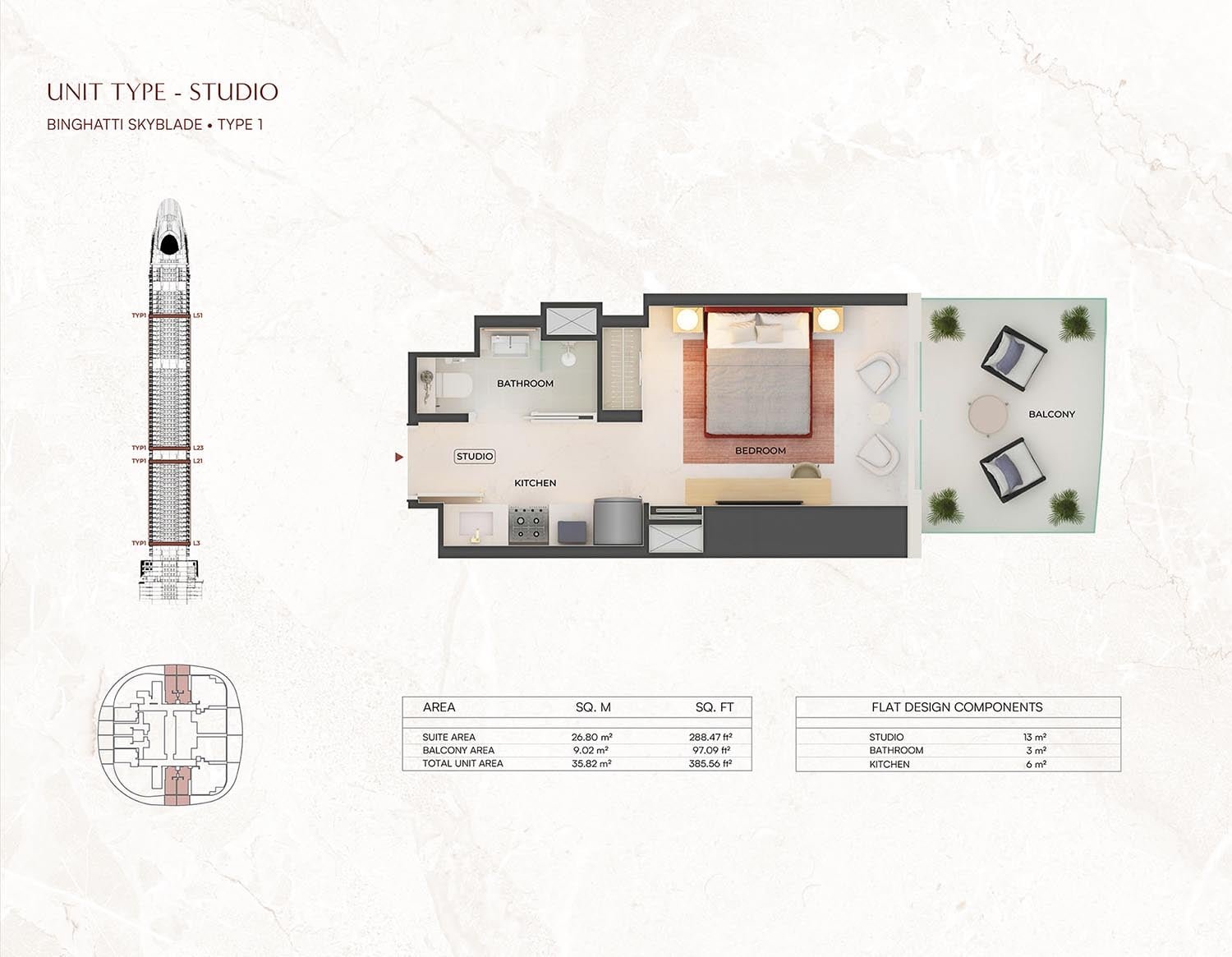 Studio floor plan