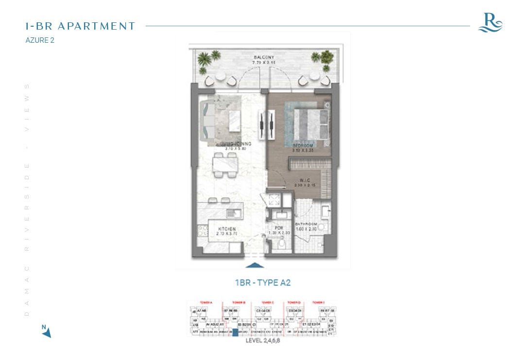 1 Bedroom floor plan
