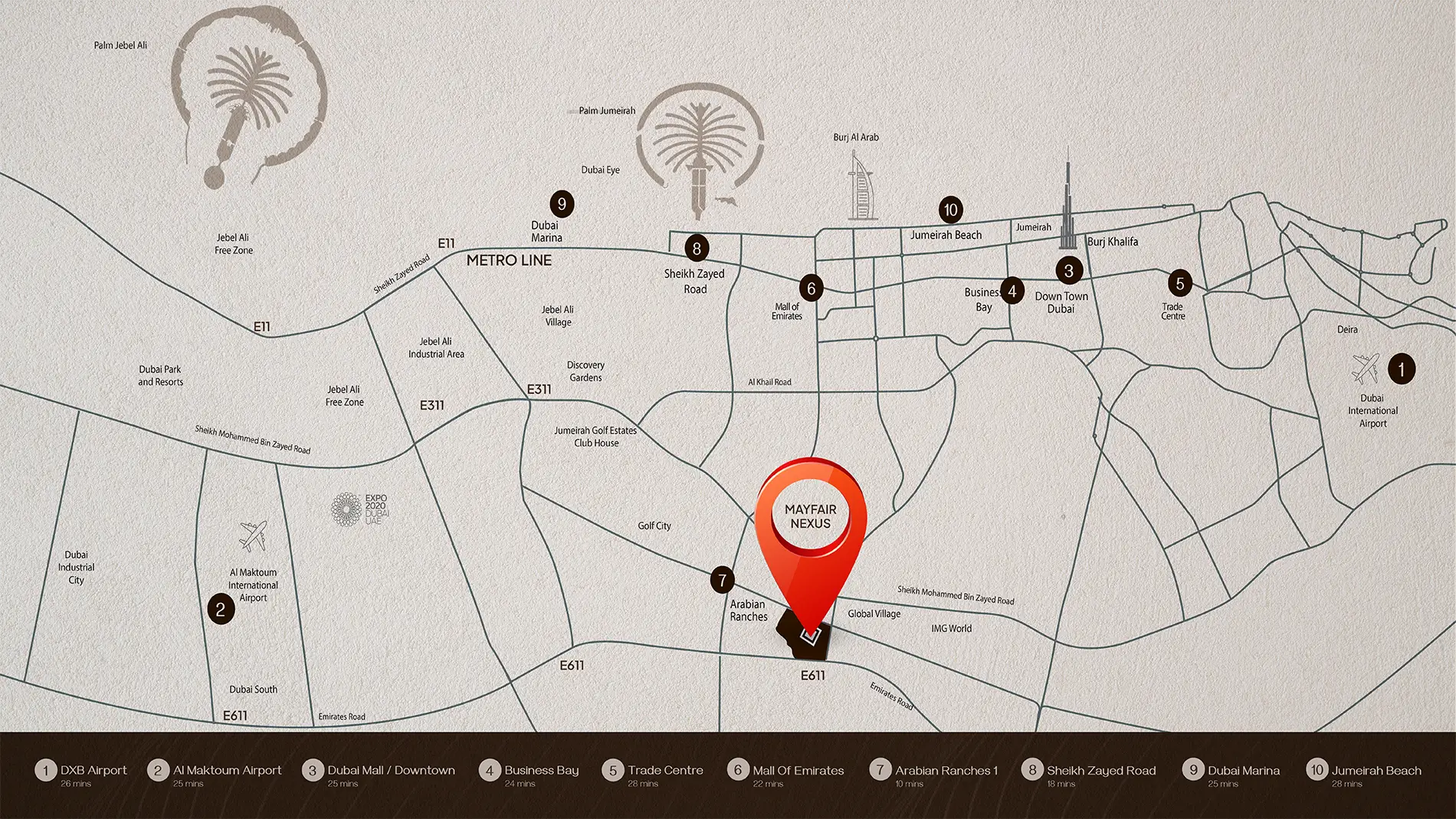 Seven Mayfair Nexus location map