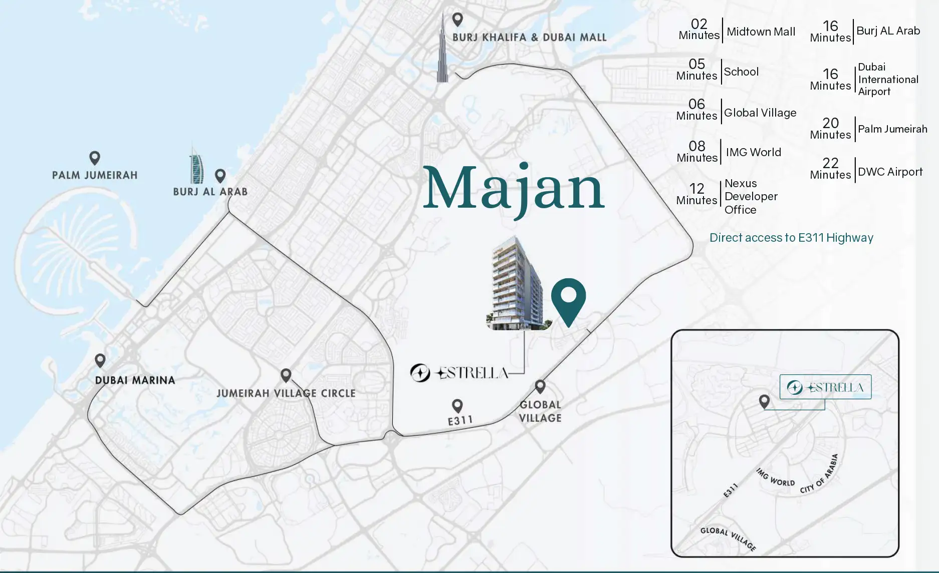 Nexus Estrella at Majan location map