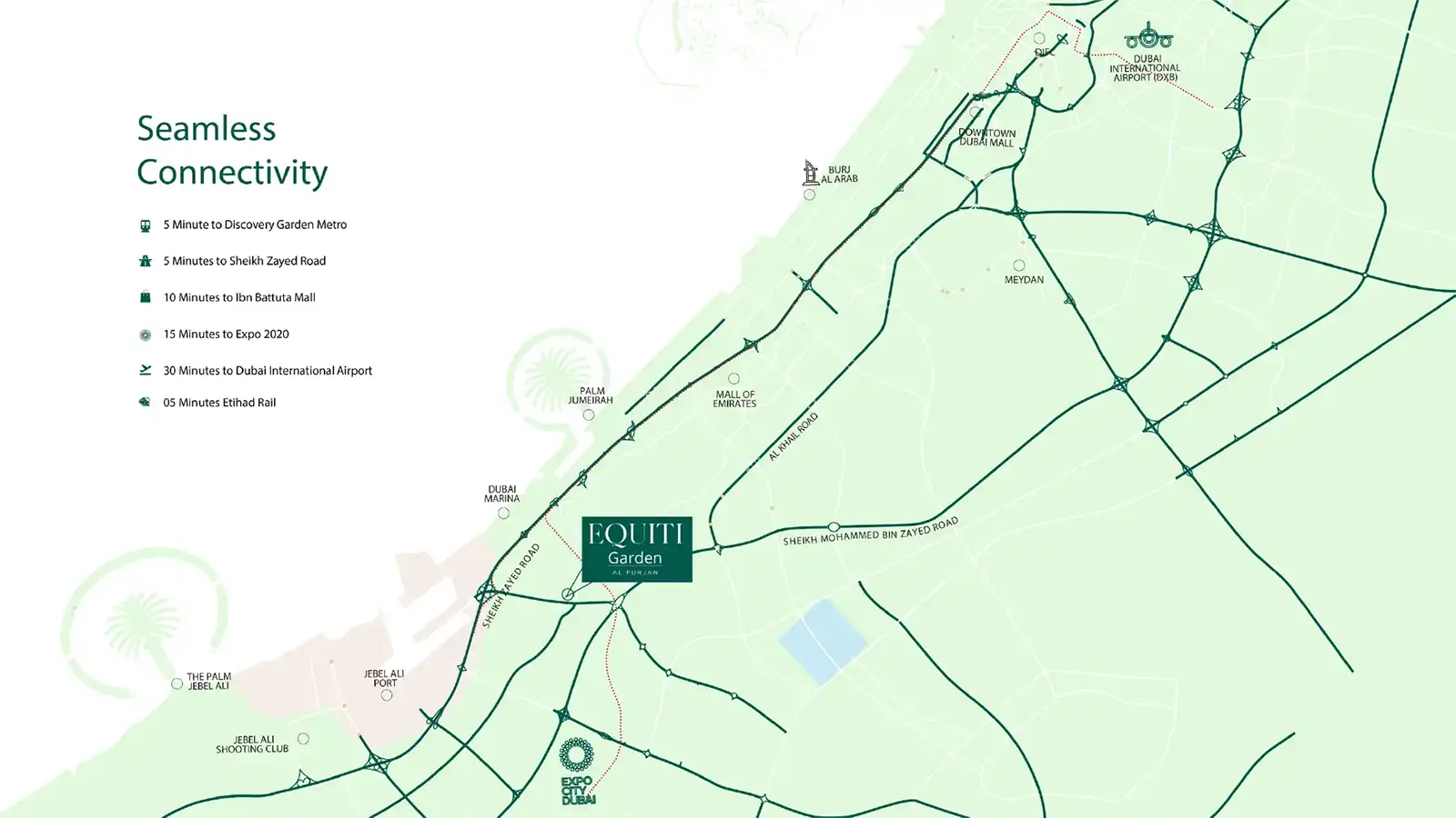 Equiti Garden at Al Furjan location map