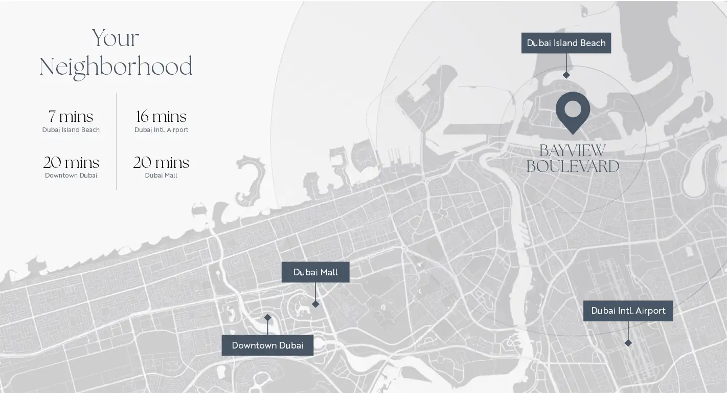 Bayview Boulevard at Dubai Islands location map