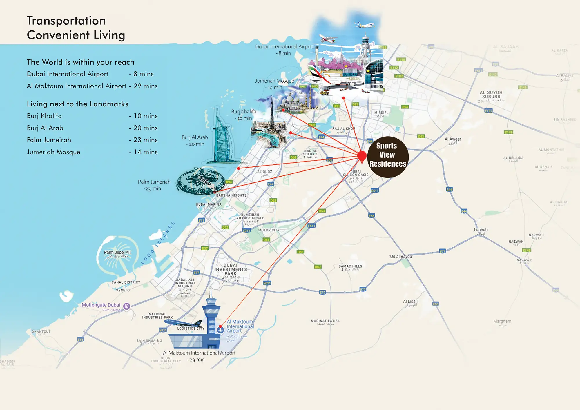 Sports View Residence by Al Helal Al Zahaby location map