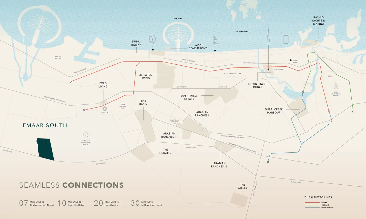 Greenspoint at Emaar South location map