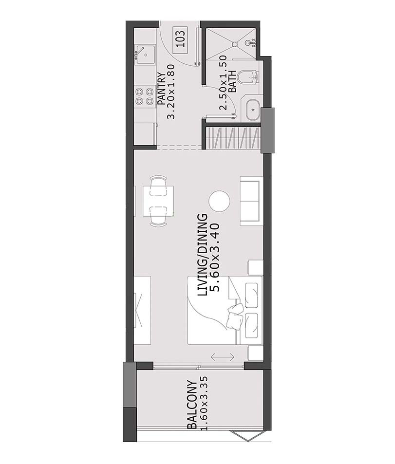 Studio floor plan