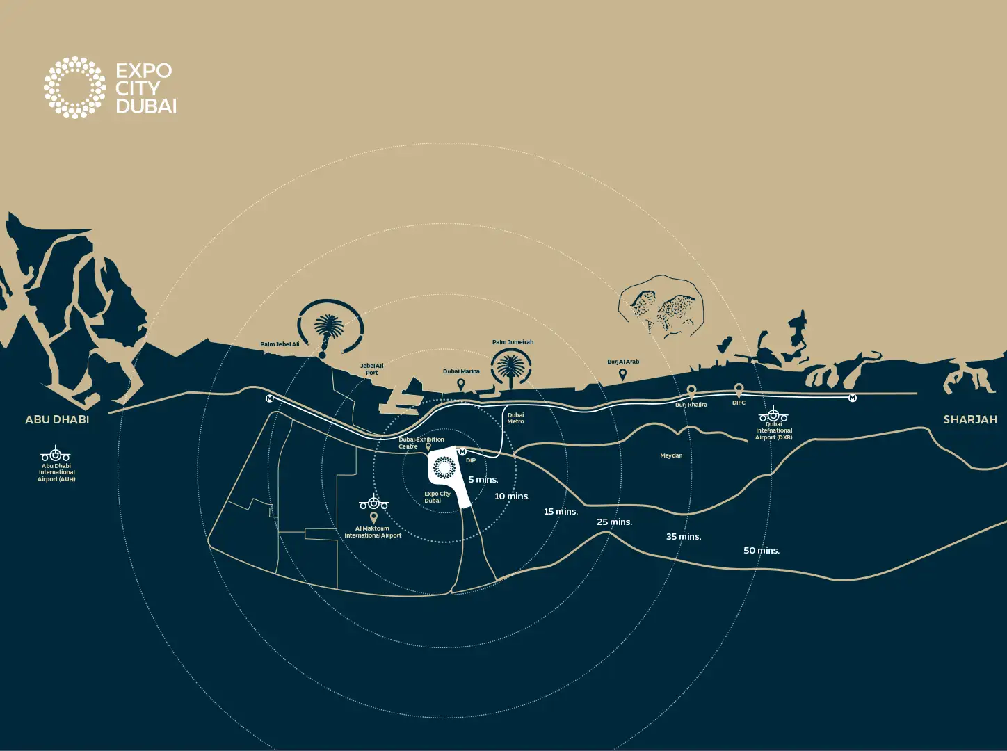Al Waha Residences at Expo City location map